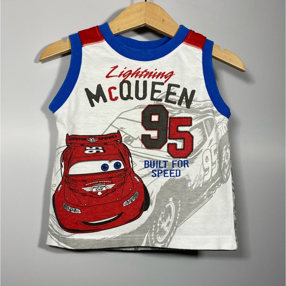 Disney Lightning McQueen Racecar 95 Cars Sleeveless Tank Top 2T Built for Speed